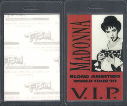 Madonna VIP Laminated T-Bird Backstage Pass from the Blonde Ambition Tour. - $9.50