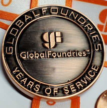 Global Foundries GF 10 Years of Service Medal Medallion With Lanyard SWAG - £15.53 GBP