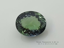 RARE NO HEAT 6.48 ct Natural Green Tanzanite Loose Gemstone from Tanzania - £1,435.53 GBP