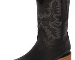 Mens Western Boots Cowboy Dress Black All Real Leather Rodeo Toe Botas V... - $119.99