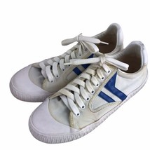 Celine France Plimsole White Blue Canvas Lace Up Sneakers Size 40 Retail $595  - £146.71 GBP