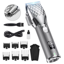 Professional Cordless Rechargeable Barber Clipper for Hair Cutting W/LCD Display - £39.88 GBP