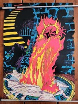 Rege Rising SATANAS Satan &amp; Death Black Light Poster 1970 Original - £52.77 GBP