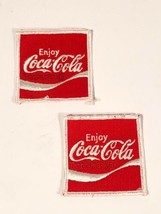 Vintage 1970s Enjoy Coke Coca Cola Employee Uniform Patch Embroidered 2 1/2&quot; - £15.63 GBP