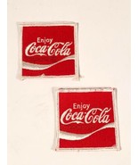 Vintage 1970s Enjoy Coke Coca Cola Employee Uniform Patch Embroidered 2 ... - £15.52 GBP
