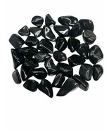 1x Black Tourmaline Tumbled Stone Polished 25-30mm Large Reiki Healing C... - $4.60 CAD
