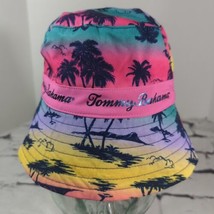 Tommy Bahama Kids Bucket Hat Pink Pastels Palm Trees Sz 2T-4T Girls Sunhat  - $14.84