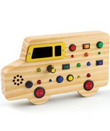 Wooden Toddler Toys Montessori Busy Board, Sensory Toys With Light Up Le... - £38.24 GBP