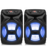 (Qty 2) Technical Pro 500 Watts Portable 8&quot; Bluetooth Speaker w Woofer &amp;... - $135.60 CAD