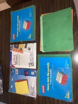Lot Of Staples File Pockets, Dividers , HP Color Mono Soft Gloss Paper - £7.50 GBP