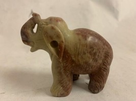 Vintage Carved Asian Chinese Soapstone/Jade? Elephant Figurine Sculpture - £23.73 GBP