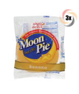 3x Pies Moon Pie Single Decker Banana Flavor Original Marshmallow Sandwi... - $9.87