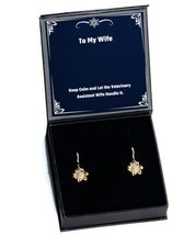 Best Wife Sunflower Earrings, Keep Calm and Let The Veterinary Assistant... - £38.40 GBP