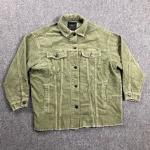 Zara Jacket Womens Small Corduroy Green Trucker Front Pockets Outerwear ... - $547.24 MXN