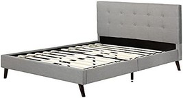 Platform Bed And Headboard By South Shore Fusion, Padded And Upholstered In - £215.01 GBP