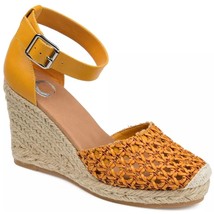 Journee Collection Women Ankle Strap Espadrille Sandal Sierra Size US 8.5 Yellow - £25.69 GBP