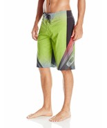 Oakley Men&#39;s O Stretch Gnarley Wave 22&quot; Beach Board Shorts, Lime Green, 31 - £17.25 GBP