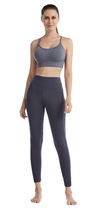 Gray Waisted Yoga Pants for Women with Pockets Leggings Women Yoga Pants S-2XL - £11.31 GBP