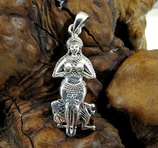 Solid 925 Sterling Silver Inanna / Ishtar Queen of Heaven Pendant by Oberon Zell - £44.03 GBP