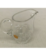 Vintage cut crystal glass creamer pineapple pattern Czechoslovakia Bardejov - $44.55