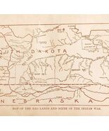 1891 Map Of The Bad Lands South Dakota Nebraska Victorian Indian War His... - $458.41 MXN