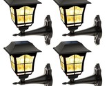 4 Pack Solar Wall Lantern Outdoor Wall Sconce 15 Lumens Solar Outdoor Ch... - $42.99