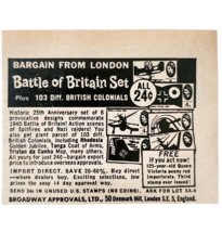 1966 Battle Of Britain Model Set Advertisement Vintage Colonial Toys DWF28 - $19.99