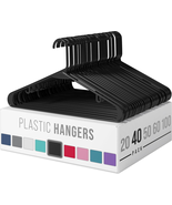 Clothes Hangers Plastic 40 Pack - Black Plastic Hangers - Makes the Perf... - €22,99 EUR
