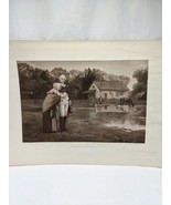 Vintage Washington And His Mother Black And White Art Print 20&quot; X 16&quot; - $24.26 CAD