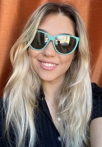 New Porsche Design P 8588 B Oversized Green Cat Eye Women&#39;s Sunglasses I... - $189.99