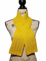 Solid Color Ribbed Texture Ribbon Scarf w/Keyhole Design - All Colors Available! - £14.22 GBP