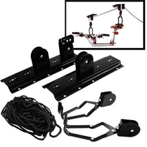 Ceiling Mounted Bicycle Rack Lift Bike Hanger Pulley Stand Storage Systems - £15.87 GBP