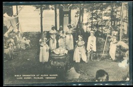 Vintage Postcard Fairlee Vermont Lake Morey Aloha Manor Bible Dramatics - $12.86