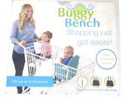 Buggy Bench Shopping Cart Toddler Seat - New Charcoal Gray - $48.99