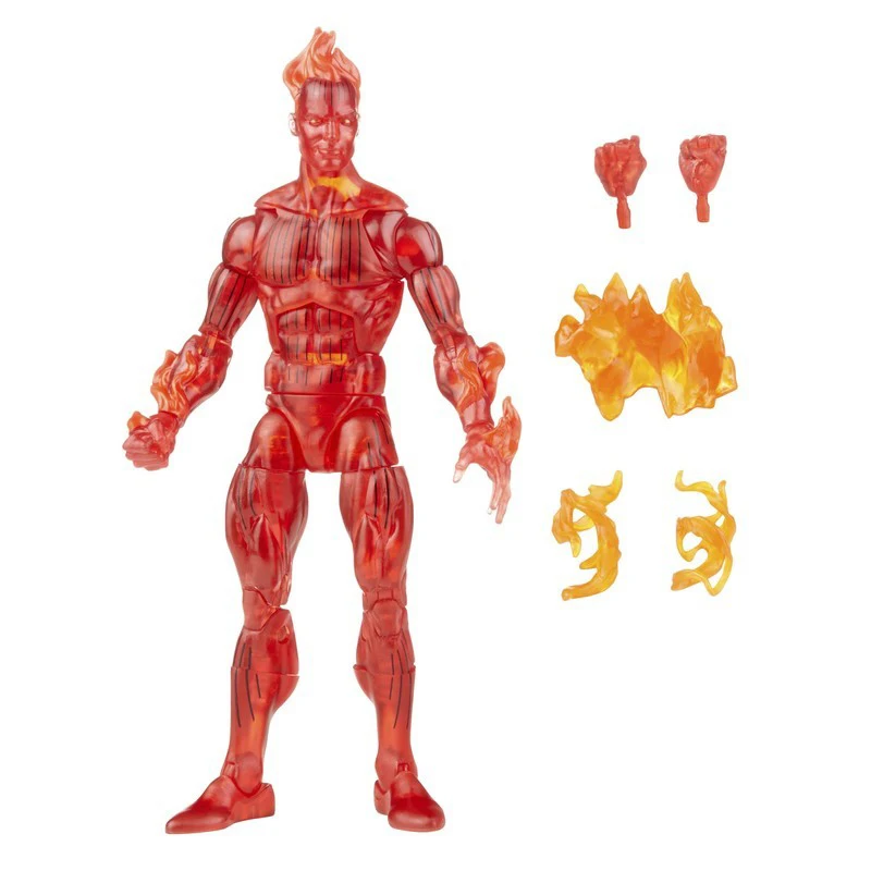 Original Marvel Legends Series 6-inch Fantastic Four Retro Human Torch Action - £107.66 GBP