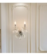 French style bedroom bedside wall lamp Crystal Modern Living Room Backgr... - $409.89 CAD