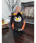 Halloween Fabric Witch Felt Bird Tabletop Home Decor 7&quot; Tall - $29.16 CAD