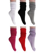 AWS/American Made 6 Pairs Heavy Slouch Socks for Women Long Cotton Socks... - $725.84 MXN