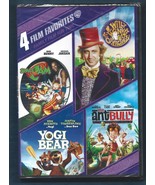Factory Sealed 4 Film Favorites-Space Jam-Willy Wonka-Yogi Bear-Ant Bully - $187.20 MXN