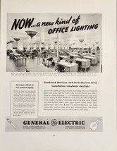 1936 Print Ad General Electric A New Kind of Office Lighting Hoboken,New Jersey - £16.80 GBP