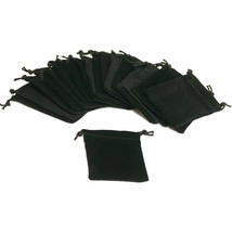 20 Black Velvet Drawstring Jewelry Gift Pouches Bags 1 3/4&quot; x 2&quot; - £7.94 GBP