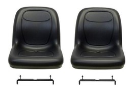 John Deere Gator Pair (2) Black Seats Fit CS and CX With Bracket to Tip Forward - £195.77 GBP