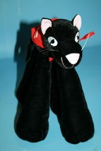 Its All Greek To Me Funny Feet Plush Black Cat 11" Stuffed Animal Long Legs Toy - $12.60