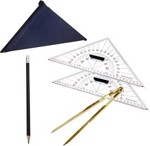 Positioning Triangle (33cm Each) Pencil Brass Nautical Divider Bag Set f... - £23.44 GBP