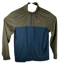 The North Face Track Jacket Mens Large Green Navy Blue Full Zip - $34.65