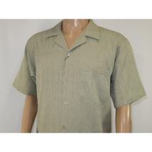 Men 2pc Walking Leisure Suit Short Sleeves DREAMS Plaid Satin 253-04 Sage Green image 4