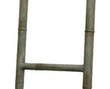 Rustic Farmhouse Decorative Storage Leaning Heavily Distressed Metal Ladder - $167.99