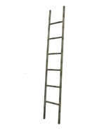 Rustic Farmhouse Decorative Storage Leaning Heavily Distressed Metal Ladder - £131.82 GBP