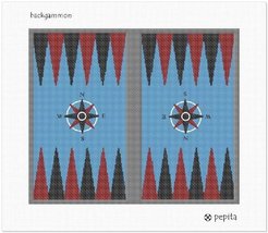 Pepita Needlepoint Canvas: Backgammon and Compass Rose, 12&quot; x 10&quot; - £69.82 GBP+