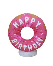 4 FOOT TALL INFLATABLE HAPPY BIRTHDAY DONUT SPRINKLES OUTDOOR LAWN DECOR... - £39.27 GBP